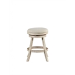 Boraam Wood Fenton Backless Swivel Counter Stool Ivory Wire-Brush Finish