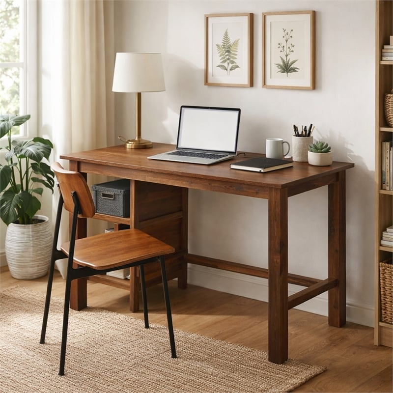 Boraam Brittany Rectangular Dining Table - Chestnut Wire-Brush Finish