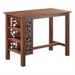 Boraam Brittany Rectangular Bar Height Table - Chestnut Wire-Brush