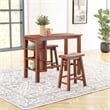 Boraam Brittany Rectangular Bar Height Table - Chestnut Wire-Brush