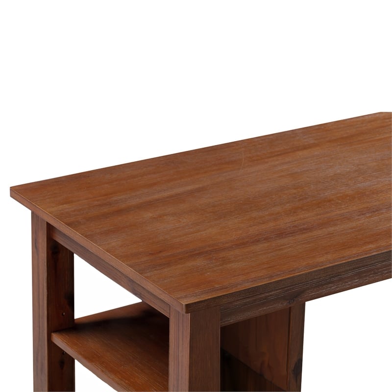 Boraam Brittany Rectangular Bar Height Table - Chestnut Wire-Brush