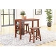Boraam Brittany Rectangular Bar Height Table - Chestnut Wire-Brush