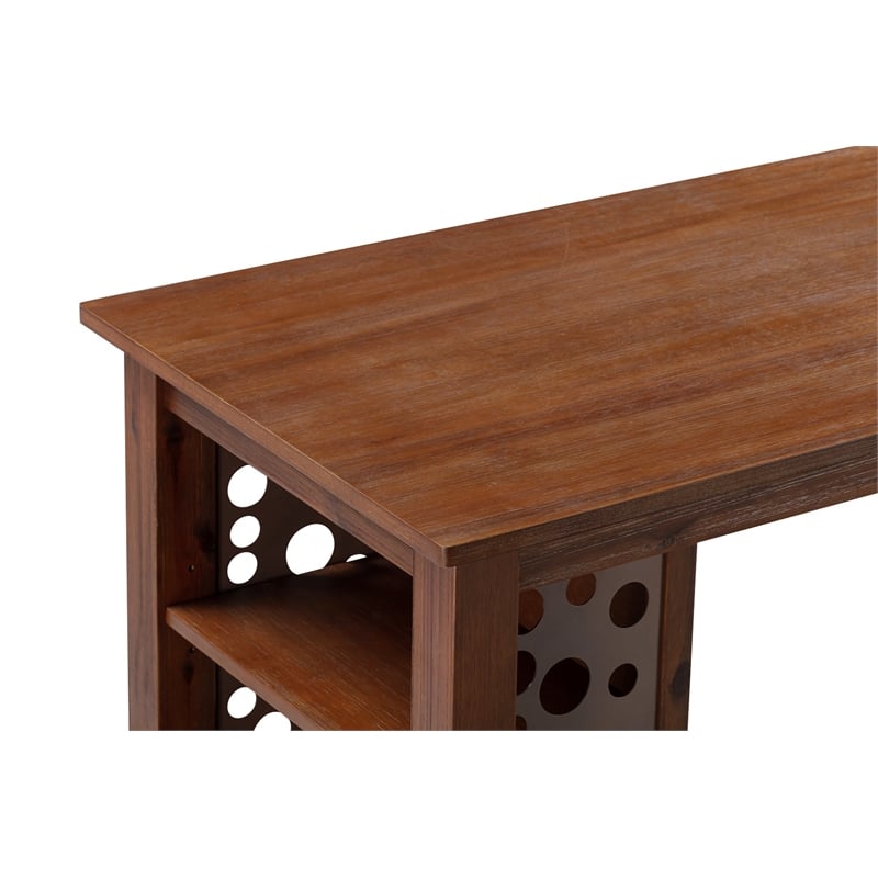 Boraam Brittany Rectangular Bar Height Table - Chestnut Wire-Brush