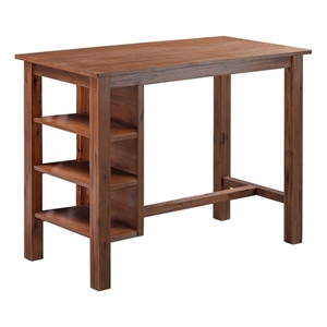Boraam Brittany Rectangular Bar Height Table - Chestnut Wire-Brush
