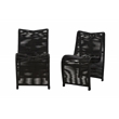 Boraam  Iron Lorenzo Rope Outdoor Patio Chairs in Black (Set of 2)