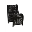 Boraam  Iron Lorenzo Rope Outdoor Patio Chairs in Black (Set of 2)