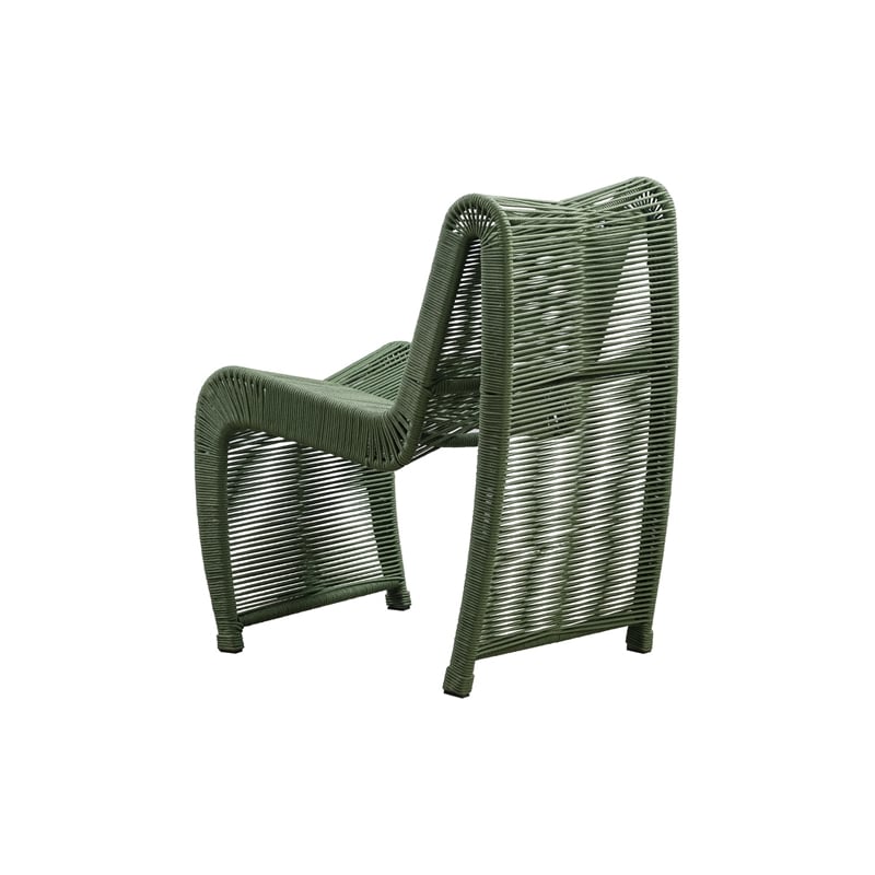 Boraam Metal Lorenzo Rope Outdoor Patio Chairs in Olive Green (Set of 2)