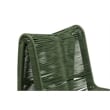 Boraam Metal Lorenzo Rope Outdoor Patio Chairs in Olive Green (Set of 2)