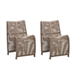 Boraam Iron Lorenzo Rope Outdoor Patio Chairs in Tan (Set of 2)