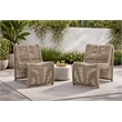 Boraam Iron Lorenzo Rope Outdoor Patio Chairs in Tan (Set of 2)