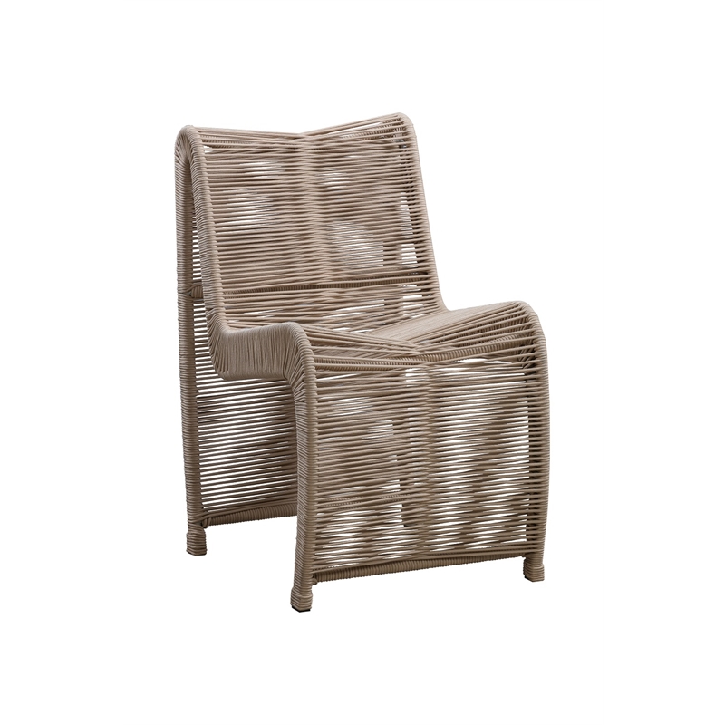 Boraam Iron Lorenzo Rope Outdoor Patio Chairs in Tan (Set of 2)