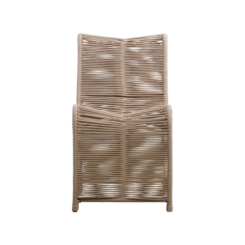 Boraam Iron Lorenzo Rope Outdoor Patio Chairs in Tan (Set of 2)