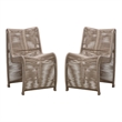 Boraam Iron Lorenzo Rope Outdoor Patio Chairs in Tan (Set of 2)