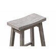 Boraam Wood Sonoma Saddle Counter Height Stool Storm Gray Wire-Brush Set of 2
