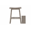 Boraam Wood Sonoma Saddle Counter Height Stool Storm Gray Wire-Brush Set of 2