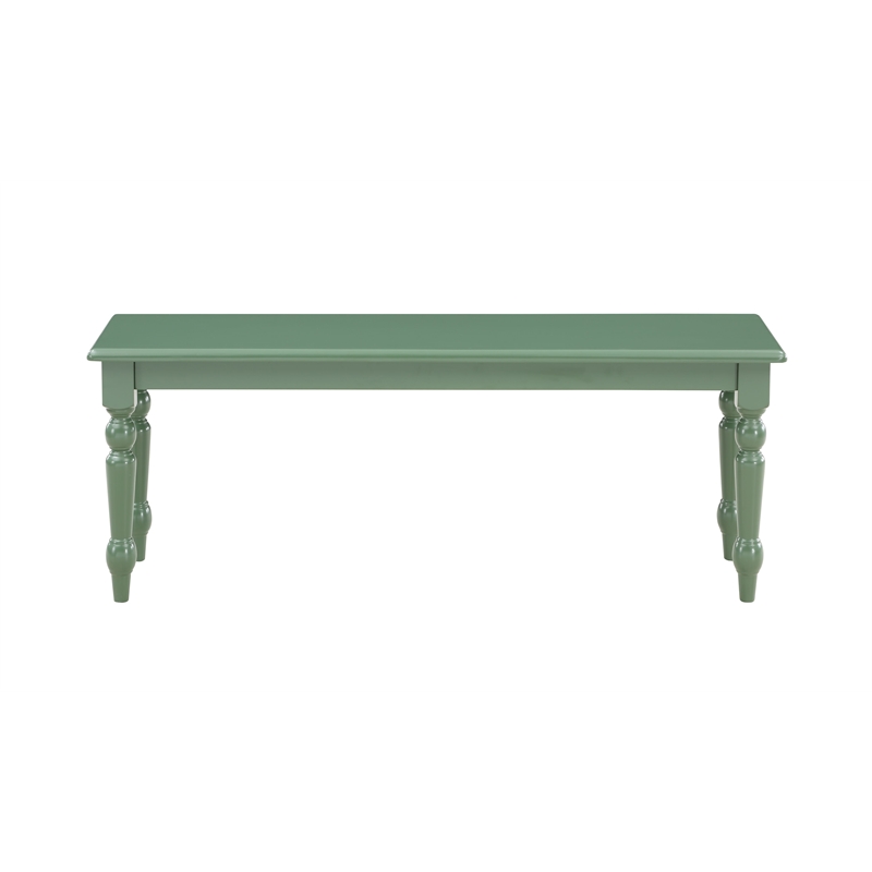 Boraam Wood Carolina Rubberwood Dining Bench - Equestrian Green Finish