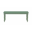 Boraam Wood Carolina Rubberwood Dining Bench - Equestrian Green Finish