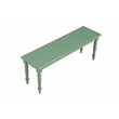 Boraam Wood Carolina Rubberwood Dining Bench - Equestrian Green Finish