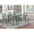 Boraam Wood Carolina Rubberwood Dining Bench - Equestrian Green Finish