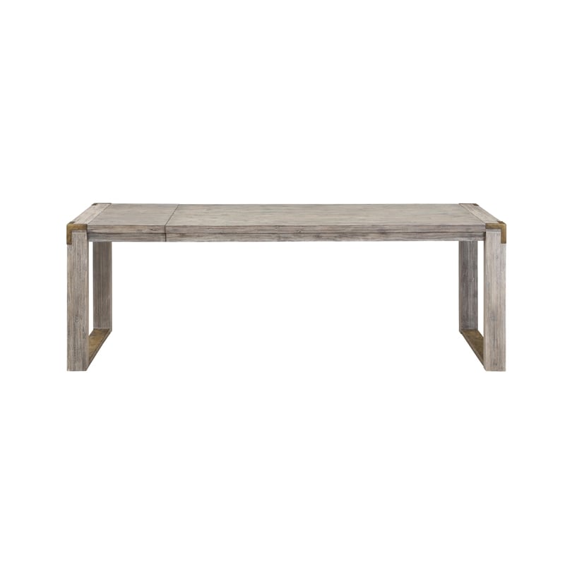 Boraam Montana Rectangular Extension Dining Table - Light Barnwood Wire-Brush