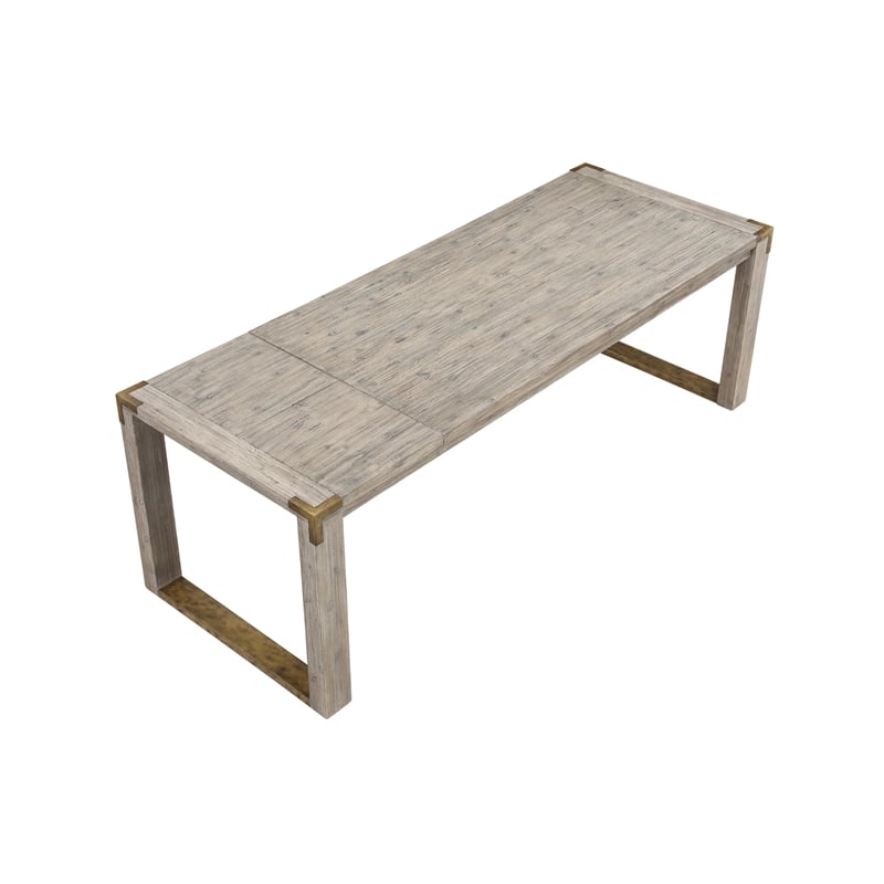 Boraam Montana Rectangular Extension Dining Table - Light Barnwood Wire-Brush