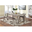 Boraam Montana Rectangular Extension Dining Table - Light Barnwood Wire-Brush