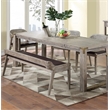 Boraam Montana Rectangular Extension Dining Table - Light Barnwood Wire-Brush