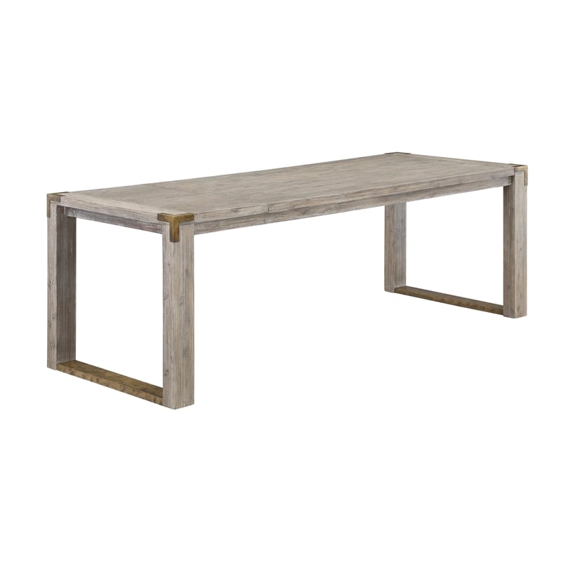 Boraam Montana Rectangular Extension Dining Table - Light Barnwood Wire-Brush