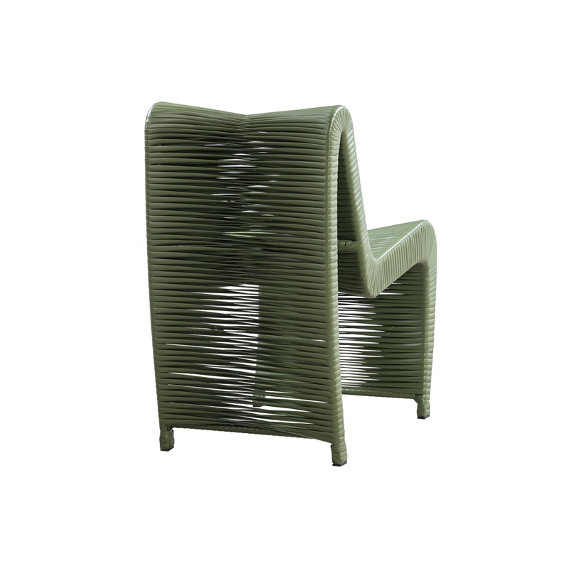 Boraam Loreins Outdoor Patio Chairs in Olive Green (Set of 2)