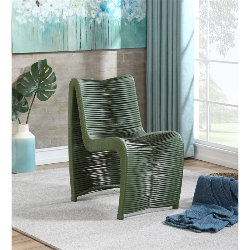 Boraam Loreins Outdoor Patio Chairs in Olive Green (Set of 2)