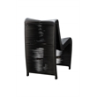 Boraam Iron Loreins Outdoor Patio Chairs in Black (Set of 2)