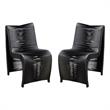Boraam Iron Loreins Outdoor Patio Chairs in Black (Set of 2)