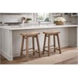 Boraam Sonoma Backless Wood Counter Stools - Set of 2 - Barnwood Wire-Brush