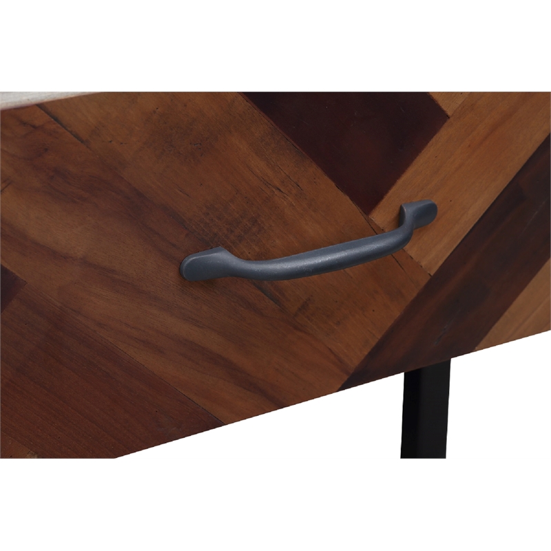 Boraam Benton Oak Wood 3 Drawer Nightstand - Natural Oak Finish