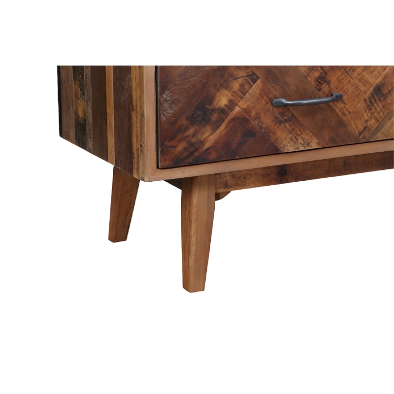 Boraam Benton Oak Wood 6 Drawer Dresser - Natural Oak Finish