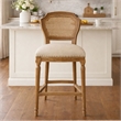 Boraam Wood Wilbrandt Stationary Bar Stool - Tan/Natural Finish