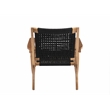 Boraam Wood Harrison Woven Rope Accent Chair - Black/Natural Finish