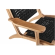 Boraam Wood Harrison Woven Rope Accent Chair - Black/Natural Finish