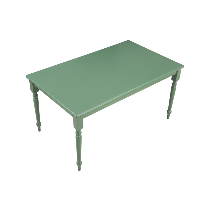 Boraam Wood Carolina Rectangular Dining Table - Equestrian Green Finish