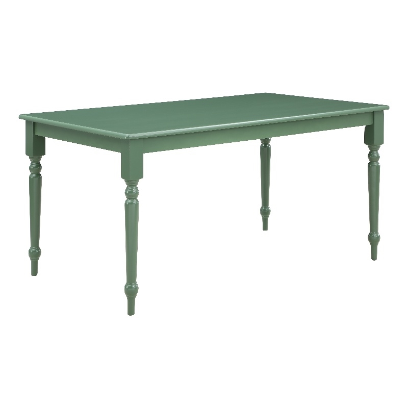 Boraam Wood Carolina Rectangular Dining Table - Equestrian Green Finish
