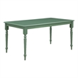 Boraam Wood Carolina Rectangular Dining Table - Equestrian Green Finish