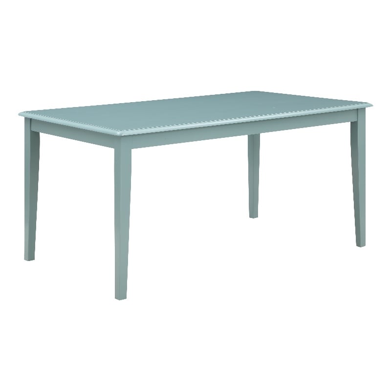 Boraam Wood Colorado Rectangular Dining Table - Aspen Valley light blue Finish