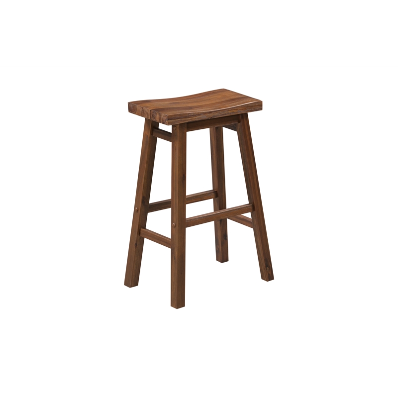 Boraam Sonoma Saddle Bar Height stool Chestnut Wire-Brush - Set of 2