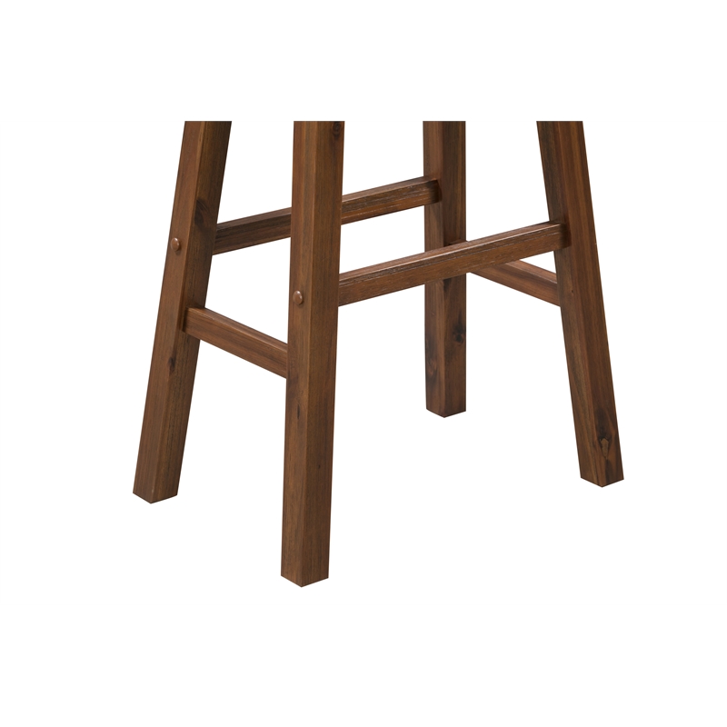 Boraam Sonoma Saddle Bar Height stool Chestnut Wire-Brush - Set of 2