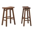 Boraam Sonoma Saddle Bar Height stool Chestnut Wire-Brush - Set of 2