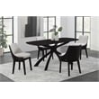 Boraam Wood Orleans Swivel Low Back Side Chairs- Set of 2 Matte Black Finish