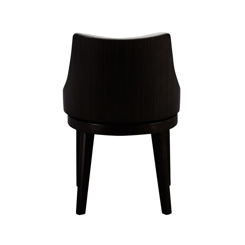 Boraam Wood Orleans Swivel Low Back Side Chairs- Set of 2 Matte Black Finish