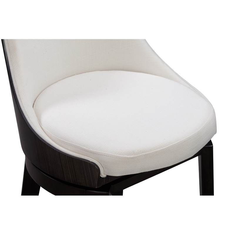 Boraam Wood Orleans Swivel Low Back Side Chairs- Set of 2 Matte Black Finish