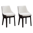 Boraam Wood Orleans Swivel Low Back Side Chairs- Set of 2 Matte Black Finish