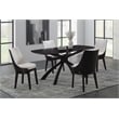 Boraam Wood Orleans Swivel High Back Dining Chairs Matte Black finish- Set of 2